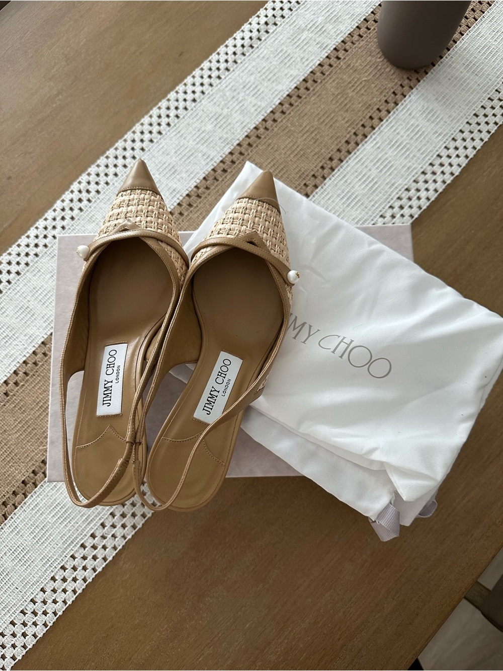 Jimmy Choo Amita 45 Slingback Pumps (Size 37)